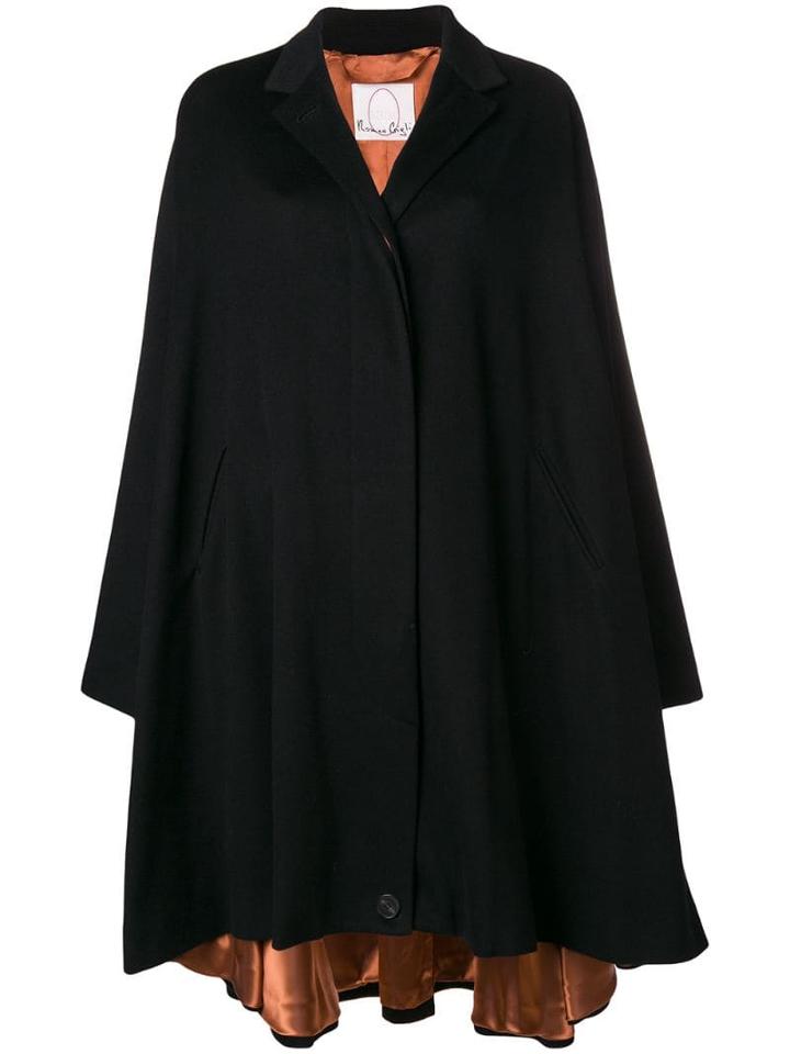 Romeo Gigli X Eggs Cashmere Oversized Coat - Black