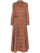 Evi Grintela Carla Check Shirt-dress - Brown