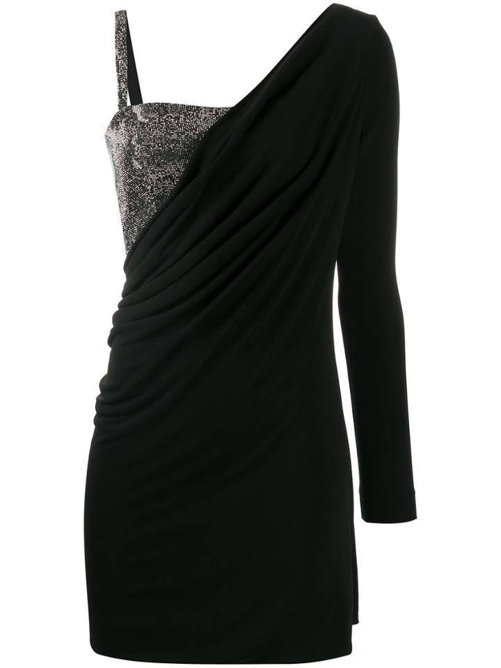 Philosophy Di Lorenzo Serafini Asymmetric Mini Dress - Black