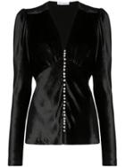 Paco Rabanne V-neck Button-down Blouse - Black