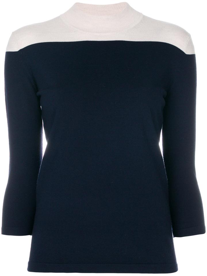 Jil Sander Navy Two-tone Jumper - Blue