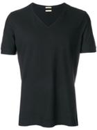 Massimo Alba V-neck T-shirt - Black
