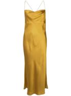 Michelle Mason Cowl-neck Bios Midi Dress - Yellow