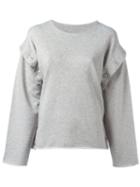 Mm6 Maison Margiela Detachable Sleeves Sweatshirt, Women's, Size: Small, Grey, Cotton