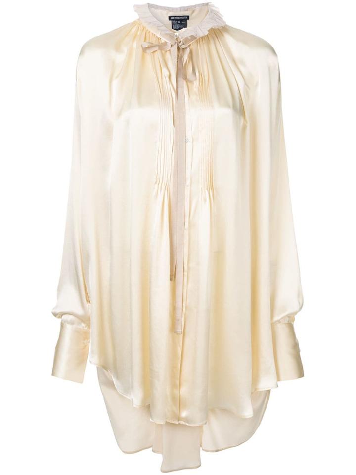 Ann Demeulemeester Ruffled Neck Shirt - Yellow