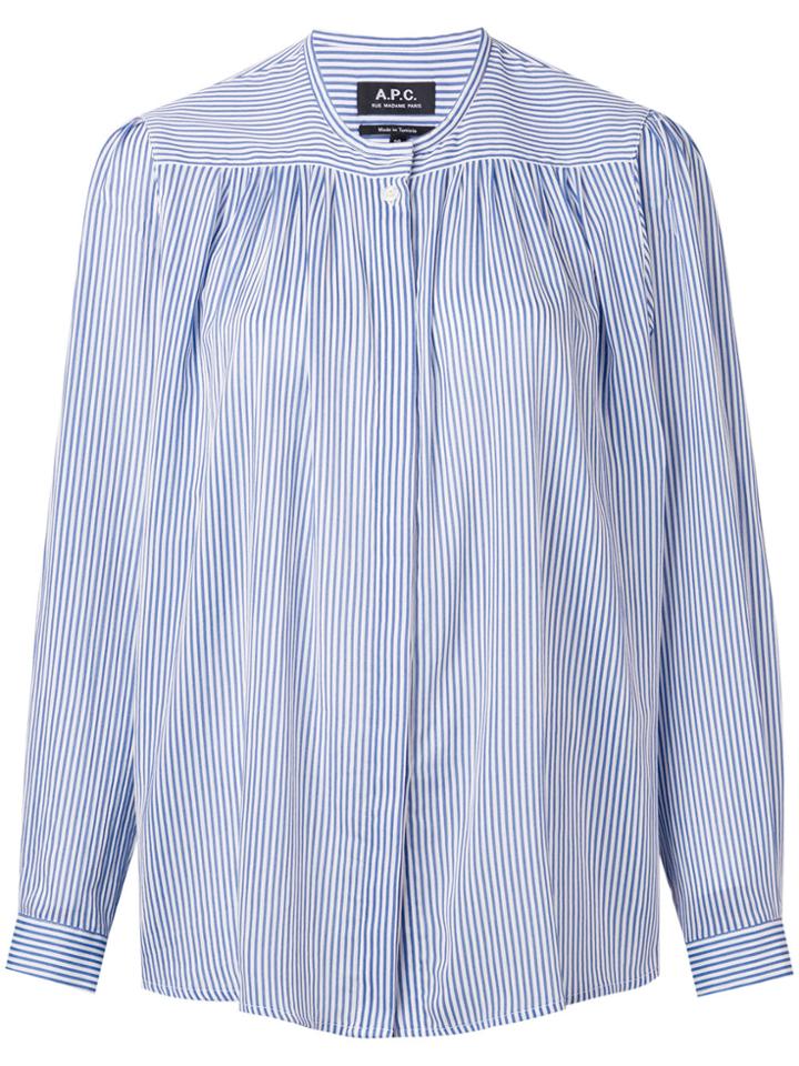 A.p.c. Relaxed Striped Blouse - Blue