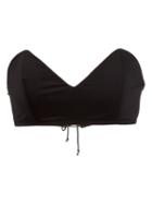 Fleur Du Mal Lace-up Bandeau Bikini Top