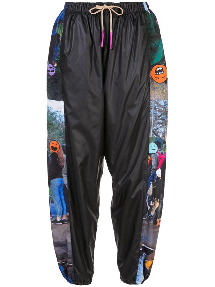 Natasha Zinko Graphic-print Trousers - Black