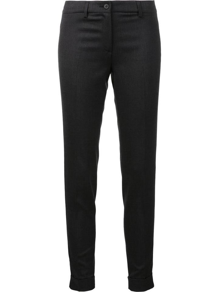 Fabiana Filippi Skinny Cropped Tailored Trousers, Women's, Size: 44, Grey, Spandex/elastane/virgin Wool