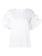 Victoria Victoria Beckham Ruched-sleeve T-shirt