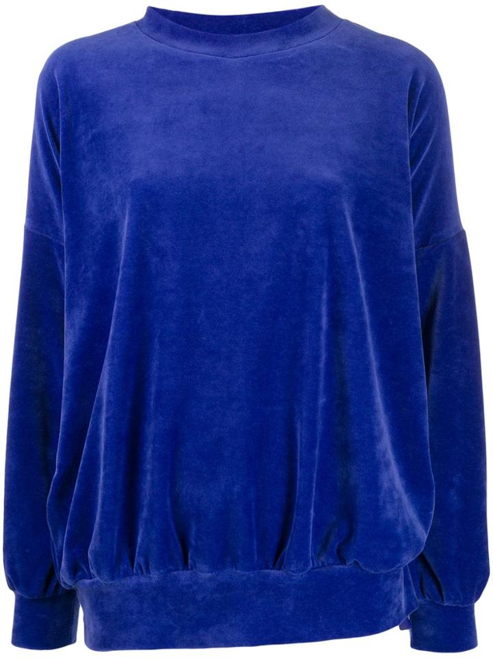 Styland Velour Sweatshirt - Blue