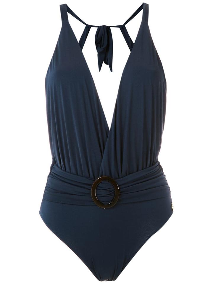 Brigitte Swimsuit With Buckle Detail - Blue