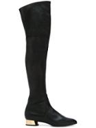 Casadei Metallic Heel Over-the-knee Boots - Black
