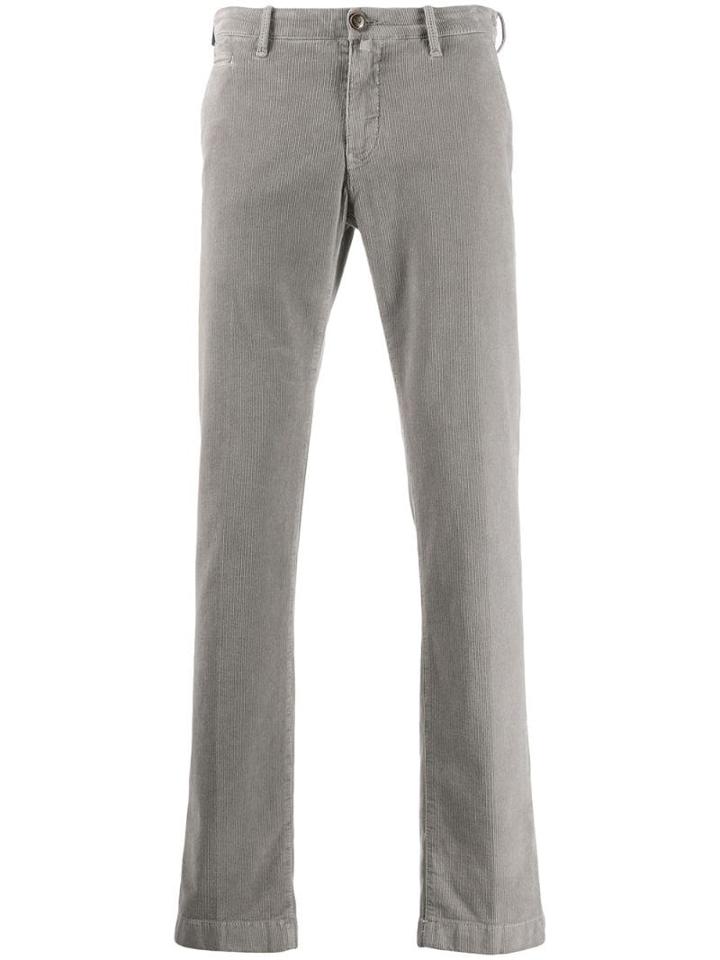 Jacob Cohen Regular-fit Corduroy Trousers - Grey