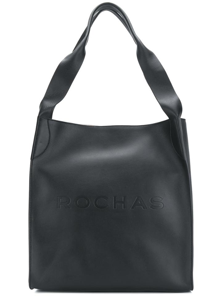 Rochas Large Boxy Tote - Black