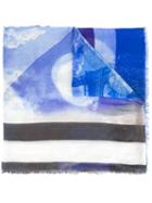 Lily And Lionel 'seine Blues' Scarf, Women's, Blue, Silk/modal