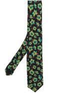 Prada Hibiscus Print Tie - Black