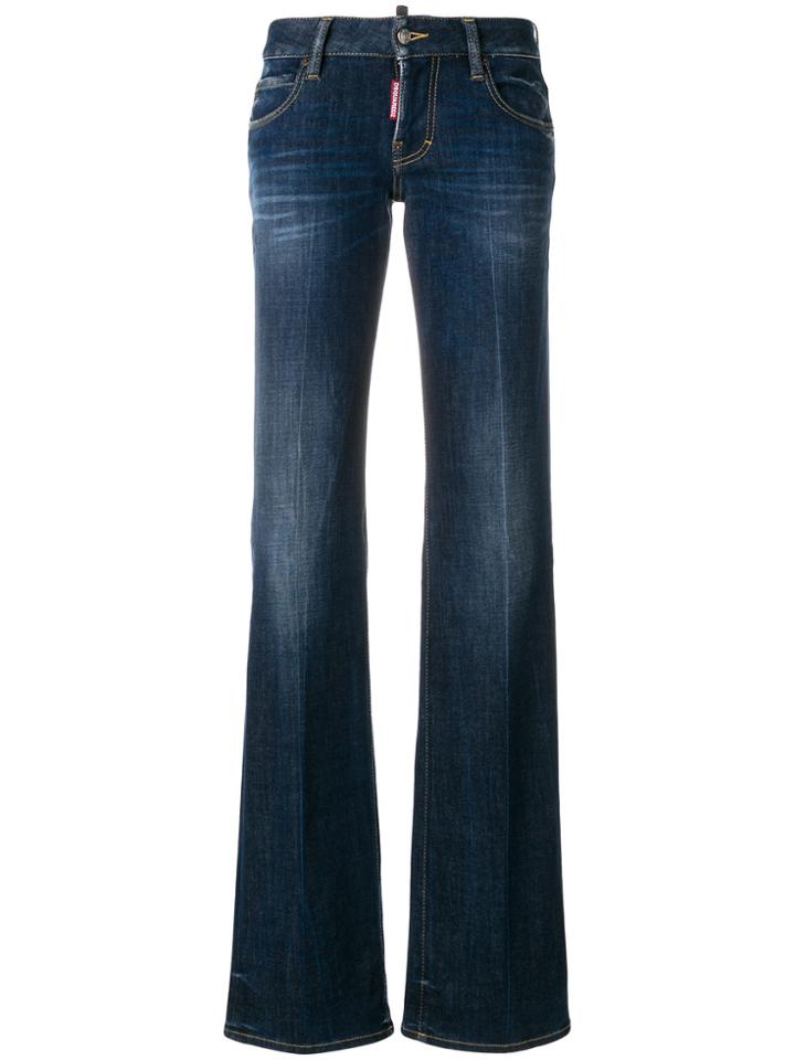 Dsquared2 Straight Leg Bootcut Jeans - Blue