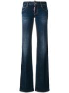 Dsquared2 Straight Leg Bootcut Jeans - Blue