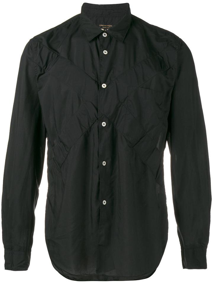 Comme Des Garçons Homme Plus - Crinkled Cross Shirt - Men - Polyester - S, Black, Polyester