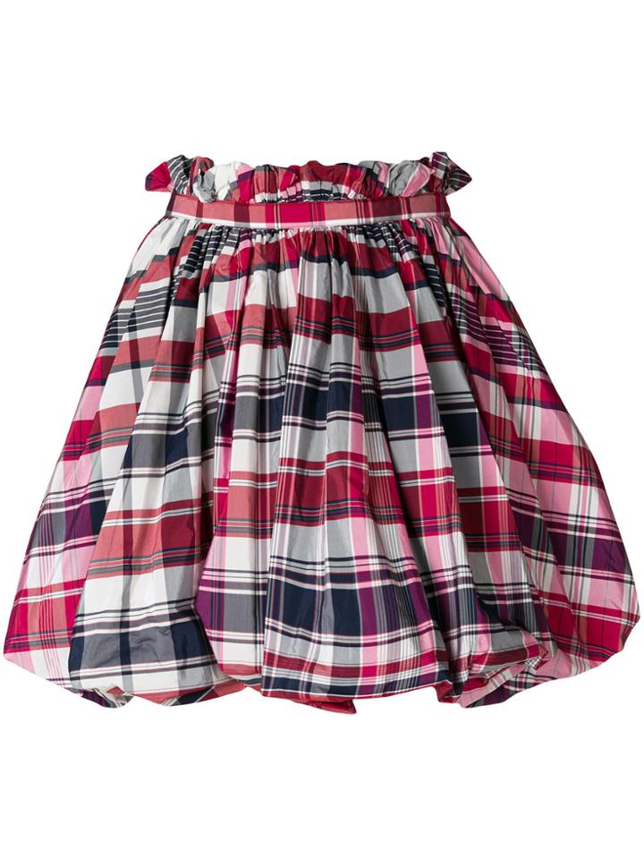 Alexander Mcqueen Checked Flared Skirt - Pink & Purple