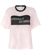 Au Jour Le Jour Lace Patch T-shirt - Pink & Purple