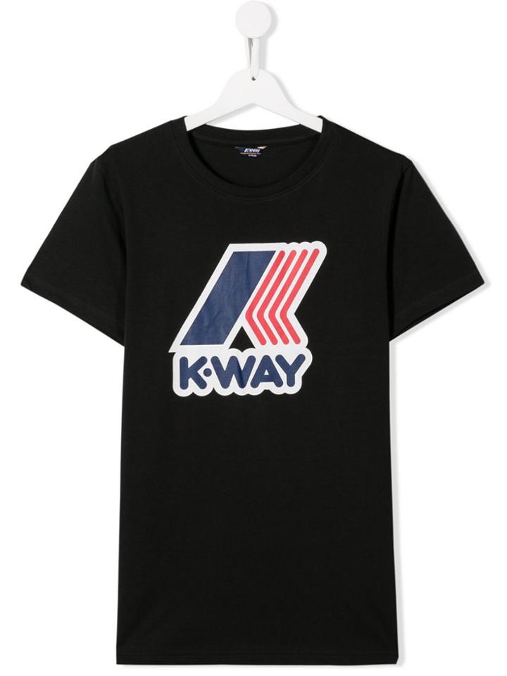 K Way Kids Teen Logo T-shirt - Black