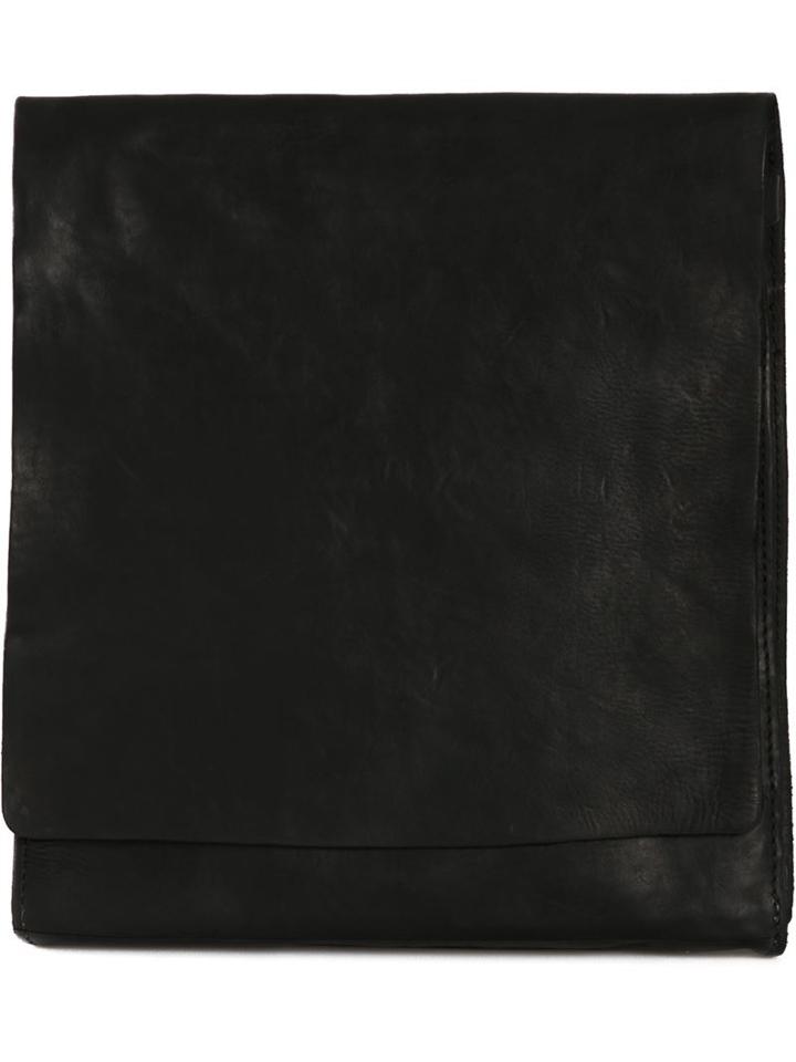 Guidi Leather Messenger Bag, Black, Leather