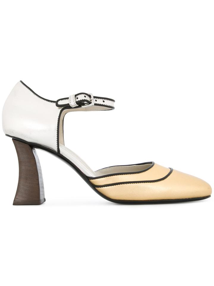 Marni D'orsay Buckled Pumps - Metallic