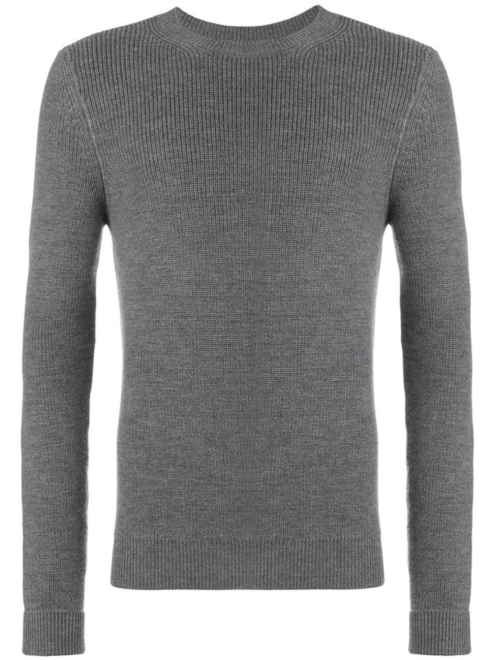 Al Duca D'aosta 1902 Rib Knit Fitted Sweater - Grey