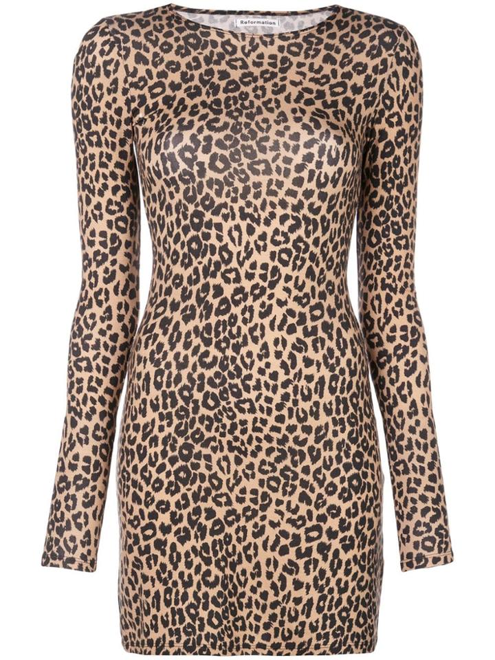 Reformation Smith Mini Dress - Brown