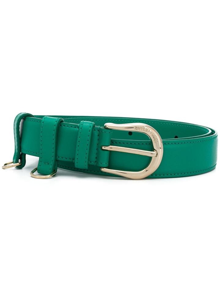 Emilio Pucci Emilio Pucci 8ugc228u004 266-verde Leather/fur/exotic