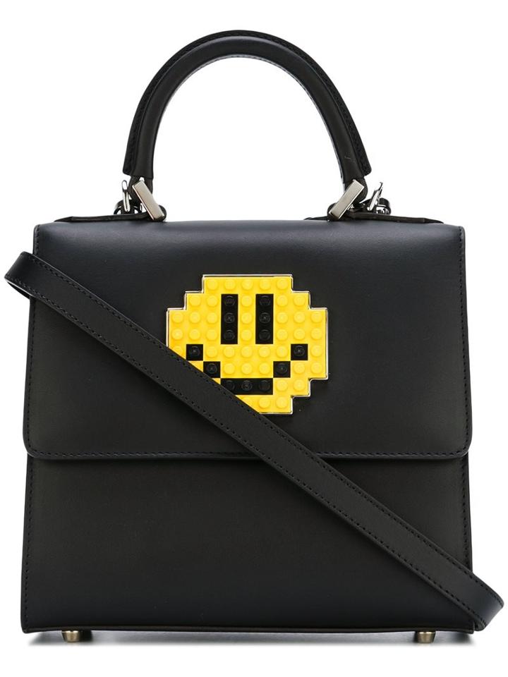 Les Petits Joueurs Small 'smile' Patch Tote, Women's, Black