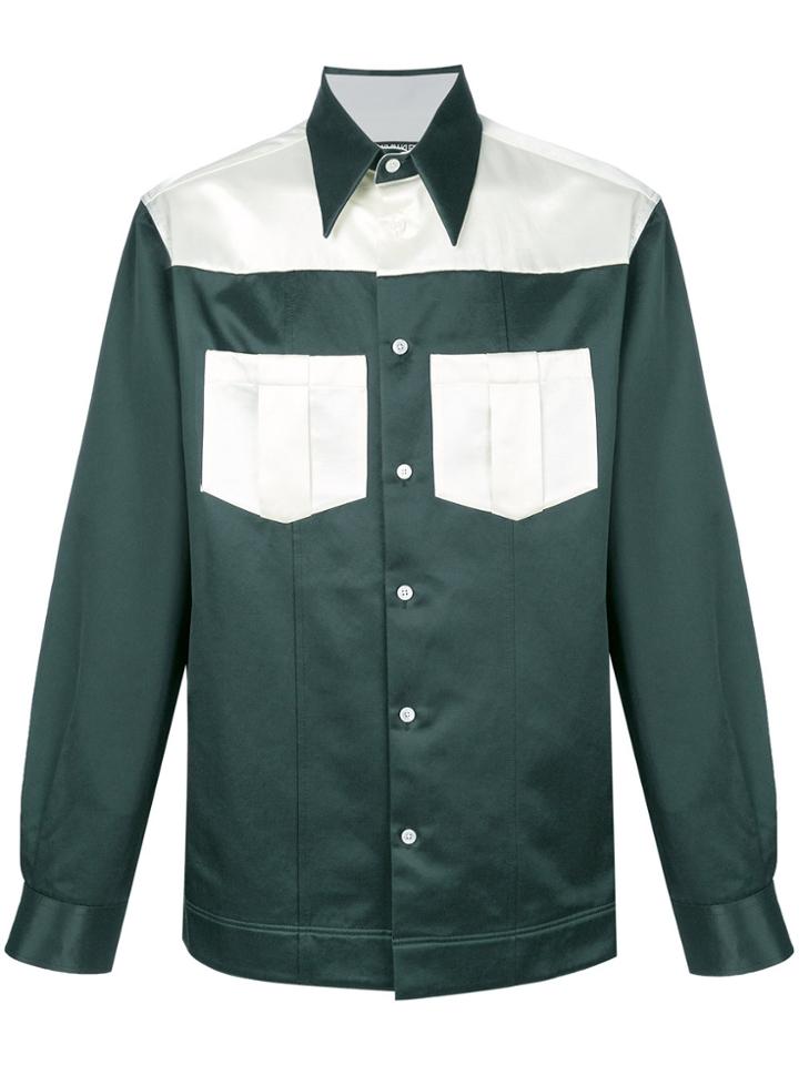 Calvin Klein 205w39nyc Paneled Western Shirt - Green