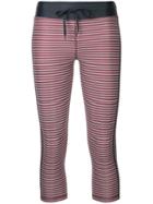 The Upside Striped Power Leggings - Red