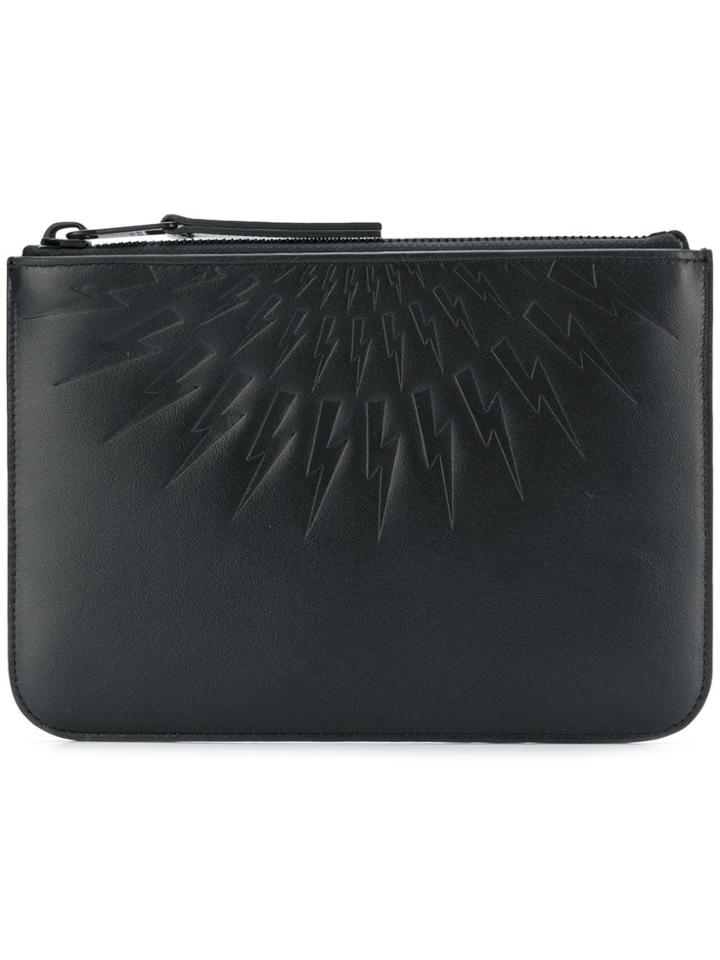 Neil Barrett Embossed Lightning Wallet - Black