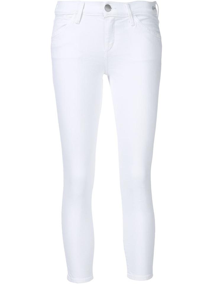 Goldsign Cropped Skinny Jeans, Women's, Size: 29, White, Cotton