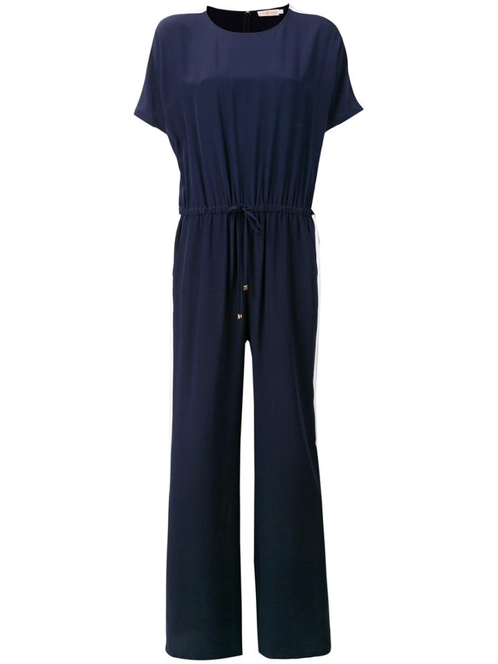 Tory Burch Loose-fit Jumpsuit, Women's, Size: Xs, Blue, Silk
