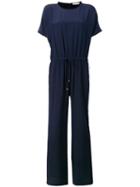 Tory Burch Loose-fit Jumpsuit, Women's, Size: Xs, Blue, Silk