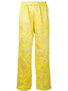 Aspesi Jacquard Wide Leg Trousers - Yellow