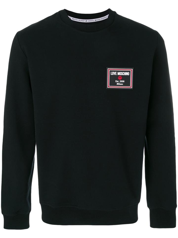Love Moschino Logo Patch Sweatshirt - Black