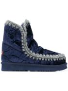 Mou Quilted Ankle Boots - Blue