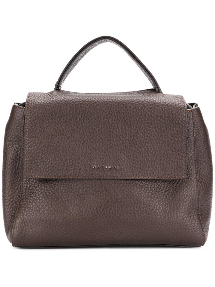 Orciani Textured Tote Bag - Brown