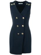 Pierre Balmain Military Dress, Women's, Size: 36, Blue, Polyamide/spandex/elastane/viscose