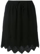 Iro Embroidered Hem Skirt - Black