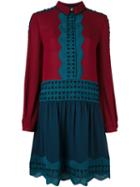 Tory Burch Scallop Trim Dress, Women's, Size: 2, Blue, Silk/polyester