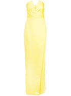 Jay Godfrey Structured Strapless Gown - Yellow