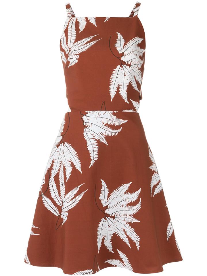Andrea Marques Printed Dress - Brown