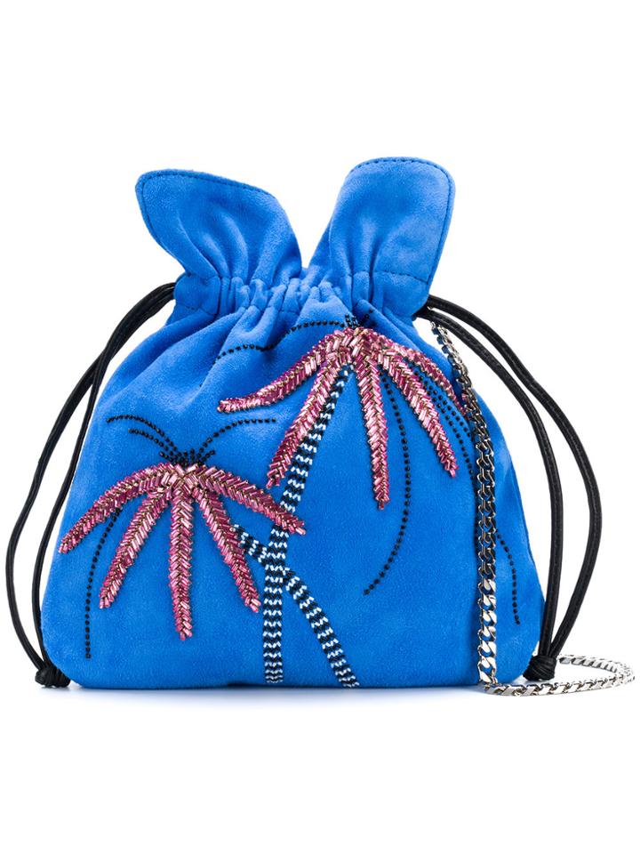Les Petits Joueurs Trilly Palms Stone Pouch - Blue
