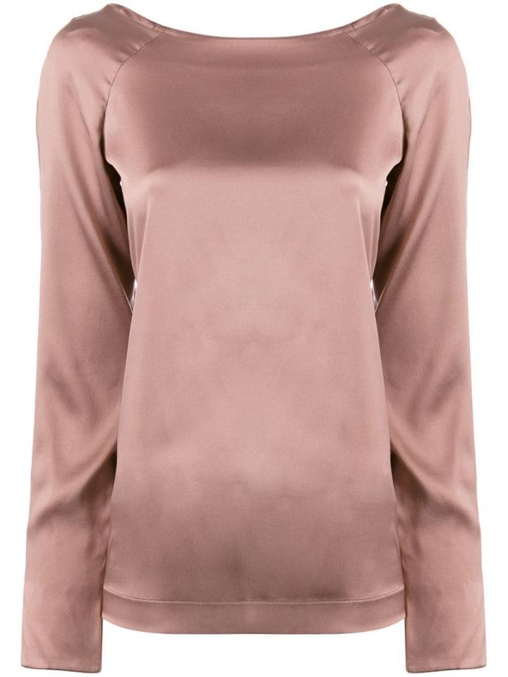 Fabiana Filippi Long-sleeve Silk Top - Pink